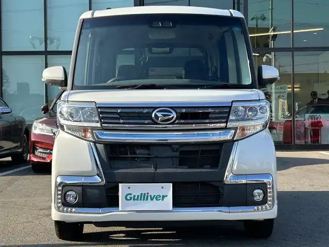 ダイハツ タント カスタムRSトップED VS SAⅢ 愛媛県 2019(平31)年 5.6万km パールホワイトⅢ 登録時走行距離：55429Km/純正ディーラーOPSDナビ/AM/FM/CD/DVD/フルセグTV/BT/全周囲カメラ/前ドラレコ/横滑り防止装置/盗難防止装置/衝突軽減システム/後コーナーセンサー/LEDヘッドライト/オートライト/オートハイビーム/フォグランプ/エンジンスタートボタン/スマートキー/スペアキー/純正アルミホイール/純正フロアマット