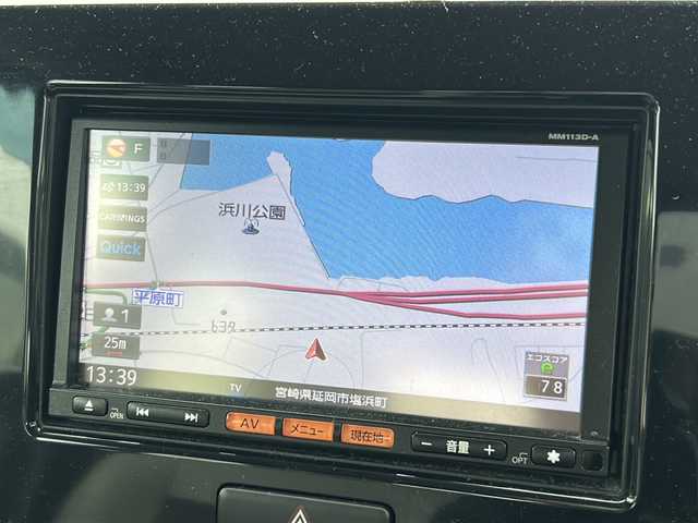 日産 モコ ドルチェX 宮崎県 2014(平26)年 7.9万km アーバンブラウン 純正SDナビ【MM113D-A】（CD/DVD/TV）/フルセグTV/ETC/ステアリングリモコン/アイドリングストップ/電動格納ミラー/オートライト/プッシュスタート/スマートキー/スペアキー/純正フロアマット