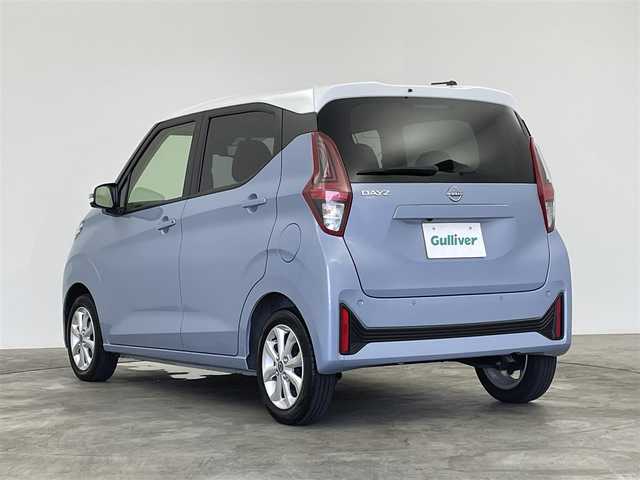 日産 デイズ X 群馬県 2024(令6)年 1.2万km ライトブルーⅡ 禁煙車　全方位カメラ　純正9型ディスプレイオーディオ　エマージェンシーブレーキ　車線逸脱警報　道路標識表示　先行車発進警報　オートハイビーム　前後クリアランスソナー　前ドライブレコーダー　ETC2.0　スペアキー　スマートキー　プッシュスタート　純正アルミホイール　LEDヘッドライト