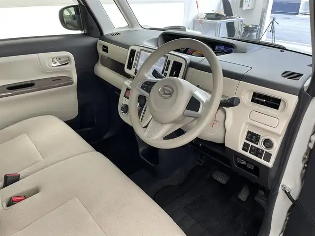 ダイハツ ムーヴ キャンバス G メイクアップ リミテッド　SAⅢ 滋賀県 2021(令3)年 4.8万km パールホワイトⅢ/ナチュラルベージュマイカメタリック 2トーン 純正8インチナビ/【Bluetooth/CD/DVD/SD/フルセグTV】/全方位カメラ/オートマチックハイビーム/衝突軽減ブレーキ/リアソナー/両側パワースライドドア/LEDヘッドライト/オートライト/ETC/前方ドライブレコーダー/ドアバイザー/プッシュスタート/スマートキー/ステアリングリモコン/純正フロアマット