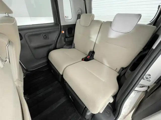 ダイハツ ムーヴ キャンバス G メイクアップ リミテッド　SAⅢ 滋賀県 2021(令3)年 4.8万km パールホワイトⅢ/ナチュラルベージュマイカメタリック 2トーン 純正8インチナビ/【Bluetooth/CD/DVD/SD/フルセグTV】/全方位カメラ/オートマチックハイビーム/衝突軽減ブレーキ/リアソナー/両側パワースライドドア/LEDヘッドライト/オートライト/ETC/前方ドライブレコーダー/ドアバイザー/プッシュスタート/スマートキー/ステアリングリモコン/純正フロアマット