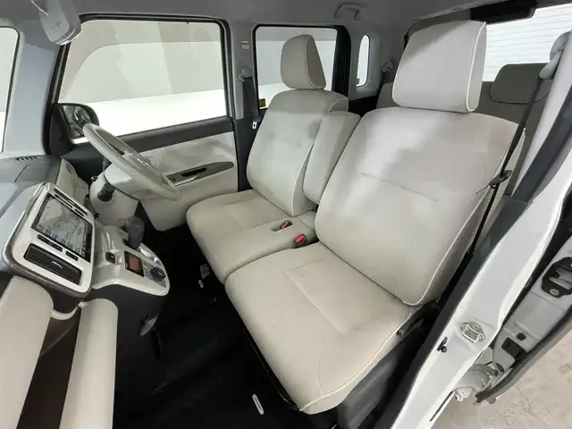 ダイハツ ムーヴ キャンバス G メイクアップ リミテッド　SAⅢ 滋賀県 2021(令3)年 4.8万km パールホワイトⅢ/ナチュラルベージュマイカメタリック 2トーン 純正8インチナビ/【Bluetooth/CD/DVD/SD/フルセグTV】/全方位カメラ/オートマチックハイビーム/衝突軽減ブレーキ/リアソナー/両側パワースライドドア/LEDヘッドライト/オートライト/ETC/前方ドライブレコーダー/ドアバイザー/プッシュスタート/スマートキー/ステアリングリモコン/純正フロアマット