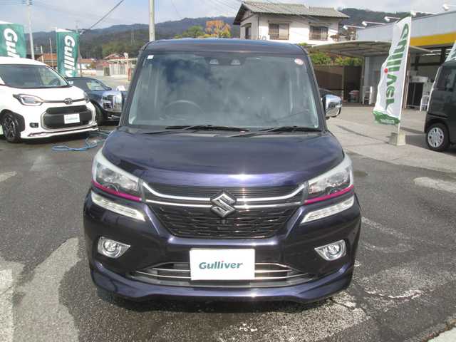 スズキ ソリオ バンディット HV MV 広島県 2018(平30)年 4.1万km ミッドナイトバイオレットメタリック 新車ワンオーナー/デュアルカメラブレーキサポート/純正ナビ/全方位カメラ/両側パワースライドドア/フルセグTV/Bluetooth/レーダークルーズ/革調シートカバー/オートライト/ETC/パドルシフト/運転席シートヒーター/ドラレコ/新車保証書/取扱説明書/スペアキー