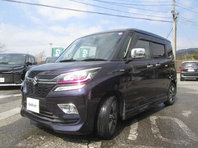 スズキ ソリオ バンディット HV MV 広島県 2018(平30)年 4.1万km ミッドナイトバイオレットメタリック 新車ワンオーナー/デュアルカメラブレーキサポート/純正ナビ/全方位カメラ/両側パワースライドドア/フルセグTV/Bluetooth/レーダークルーズ/革調シートカバー/オートライト/ETC/パドルシフト/運転席シートヒーター/ドラレコ/新車保証書/取扱説明書/スペアキー