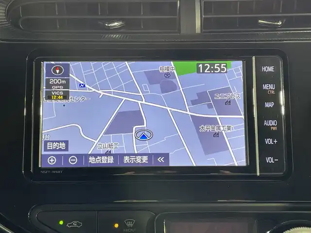 トヨタ アクア クロスオーバー 神奈川県 2019(令1)年 4.8万km ブラッキッシュアゲハガラスフレーク 純正ナビゲーション/Bluetooth　フルセグ　SD　CD　DVD/バックカメラ/トヨタセーフティセンス/プリクラッシュセーフティ/レーンディパーチャアラート/クルーズコントロール/前後クリアランスソナー/ハーフレザーシート/前席シートヒーター/ビルトインETC2.0/前後ドライブレコーダー/EVモード/nanoe/革巻きステアリング/ステアリングスイッチ/スマートキー/スペアキー/プッシュスタート/純正フロアマット/LEDヘッドライト/フォグライト/オートライト/オートマチックハイビーム/ルーフレール/電動格納ミラー/ウインカーミラー/純正16インチアルミホイル/ドアバイザー