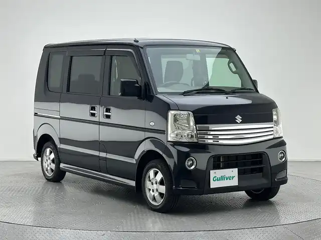 スズキ エブリィ ワゴン PZターボ 兵庫県 2012(平24)年 6万km ブルーイッシュブラックパール3 社外ポータブルナビ/片側パワースライドドア/13インチアルミホイール/フォグランプ/パワーステアリング/パワーウィンドウ/純正フロアマット