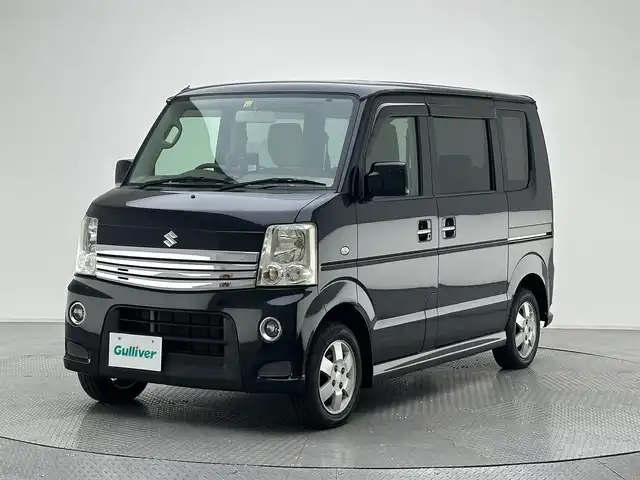スズキ エブリィ ワゴン PZターボ 兵庫県 2012(平24)年 6万km ブルーイッシュブラックパール3 社外ポータブルナビ/片側パワースライドドア/13インチアルミホイール/フォグランプ/パワーステアリング/パワーウィンドウ/純正フロアマット