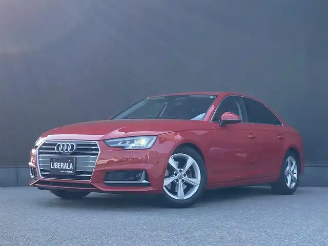 アウディ Ａ４ 35TFSIスポーツ 栃木県 2019(令1)年 9.6万km 赤 マトリクスLED/全方位カメラ/ACC/レーン/ブラインドS/純正ナビ/前席パワーシート /前席シートH/ETC/純正17インチAW