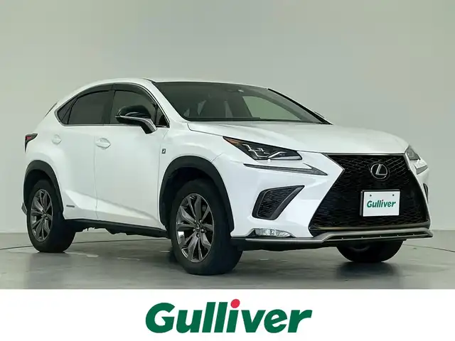 レクサス ＮＸ 300h Fスポーツ 岐阜県 2018(平30)年 2.3万km ホワイトノーヴァガラスフレーク 登録時走行距離22234km/純正ナビ【CD/DVD/Bluetooth】/フルセグテレビ/バックカメラ/衝突軽減ブレーキ/レーダークルーズコントロール/ブラインドスポットモニター/レーンキープアシスト/前席パワーシート【シートヒーター/エアシート】/赤革シート/三眼LEDヘッドライト/革巻きステアリング/ETC2.0/純正18インチアルミ