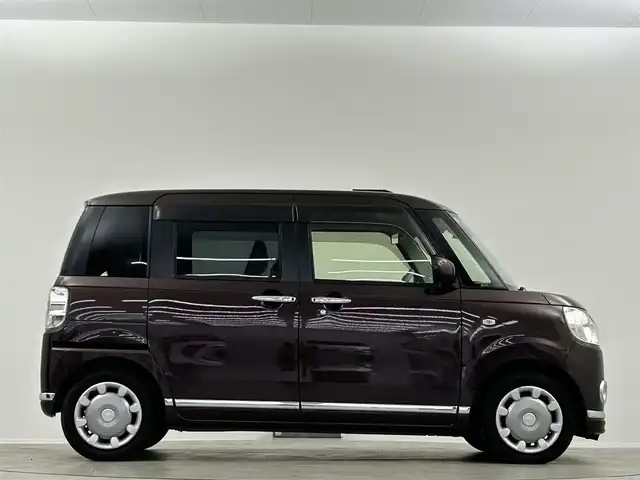 ダイハツ ムーヴ キャンバス X メイクアップ リミテッド SAⅢ 埼玉県 2019(令1)年 5.5万km プラムブラウンクリスタルマイカ 純正ナビ　両側電動スライドドア　全方位カメラ　ドラレコ　ＬＥＤヘッドライト　フルセグＴＶ　Ｂｌｕｅｔｏｏｔｈ　アイドリングストップ　衝突被害軽減　オートハイビーム　コーナーセンサー　禁煙車　保証書