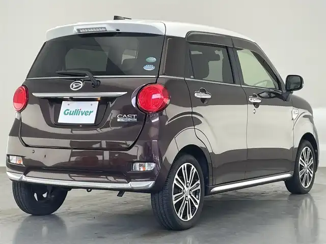 ダイハツ キャスト スタイル G SAⅡ 愛知県 2015(平27)年 4.9万km プラムブラウンクリスタルマイカ スマートアシストII/純正メモリナビフルセグTV/バックカメラ/ETC/純正１５インチアルミ/保証書・取説/スペアキー/純正ナビ　バックカメラ　衝突軽減　禁煙車　フルセグＴＶ　Ｂｌｕｅｔｏｏｔｈ　ＤＶＤ再生　ＥＴＣ　純正フロアマット　スマートアシストII　オートライト　車線逸脱　LEDライト　プッシュスタート　スマートキー