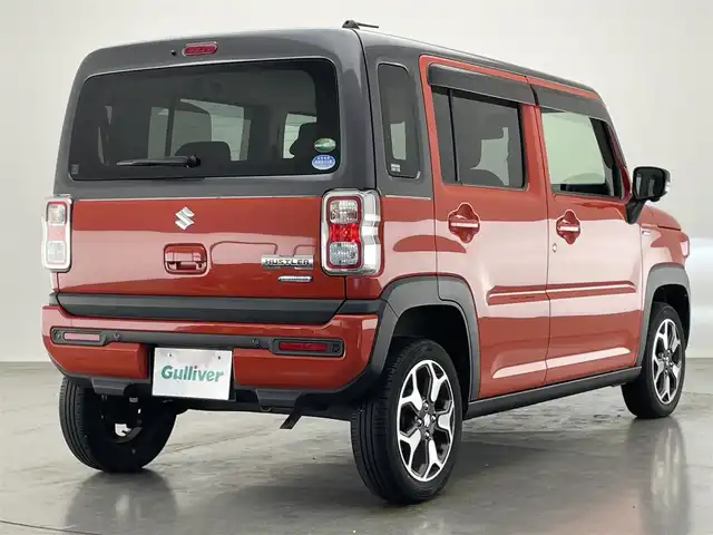 スズキ ハスラー HYBRID X 愛知県 2020(令2)年 2.3万km バーミリオンオレンジ/ガンメタリック2トーン 純正ナビ　全方位カメラ　禁煙　フルセグ　DVD　Bluetooth　シートヒーター　ETC　ドラレコ　衝突軽減　車線逸脱　LEDライト　フォグ　コーナーセンサー　オートハイビーム　純正マット　USB　スマートキー　プッシュスタート
