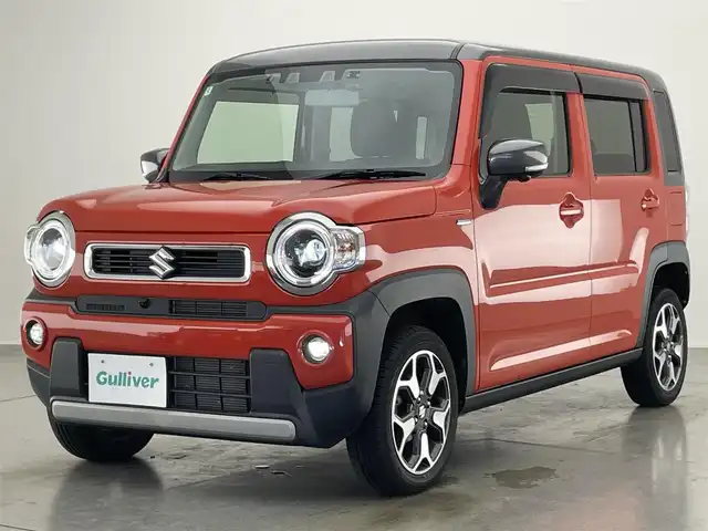 スズキ ハスラー HYBRID X 愛知県 2020(令2)年 2.3万km バーミリオンオレンジ/ガンメタリック2トーン 純正ナビ　全方位カメラ　禁煙　フルセグ　DVD　Bluetooth　シートヒーター　ETC　ドラレコ　衝突軽減　車線逸脱　LEDライト　フォグ　コーナーセンサー　オートハイビーム　純正マット　USB　スマートキー　プッシュスタート