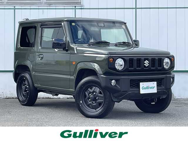 スズキ ジムニー XL 山梨県 2023(令5)年 0.9万km ジャングルグリーン 純正オーディオ/CD/Bluetooth/AM/FM/USB/純正AW16インチ/横滑り防止装置/レーンキープアシスト/スマートキー/プッシュスタート