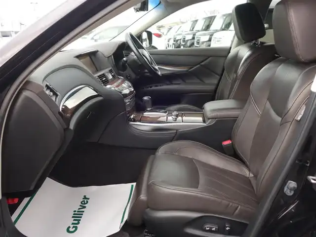 日産 フーガ 370GT FOUR 山形県 2011(平23)年 10.8万km ガーネットブラック 4WD/純正HDDナビ/　　【CD　DVD　BT　フルセグ　AUX　USB】/バックカメラ / サイドカメラ/レーダークルーズコントロール/HIDオートライト/レザーシート/パワーシート/エアシート/純正18インチアルミホイール/ドライブレコーダー/ステアリングスイッチ/インテリジェントキー×2/ETC