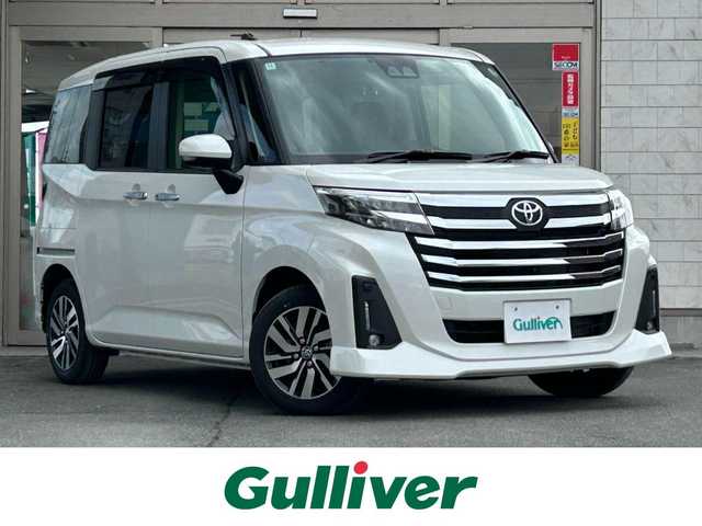トヨタ ルーミー カスタムG 岩手県 2024(令6)年 0.1万km パールホワイトⅢ ・ワンオーナー/・両側パワースライドドア/・ACC（アクティブクルーズコントロール）/・純正ディスプレイオーディオ（Ａｐｐｌｅ　ＣａｒＰｌａｙ/フルセグTV/BT/USB/ipod/ラジオ）/・全周囲カメラ/・Ｄ席＋Ｎ席シートヒーター/・電子パーキング/・ブレーキホールド/・横滑り防止/・アイドリングストップ/・純正フロアマット/・ドアバイザー/・サンシェード/・オートライト/・nanoe エアコン