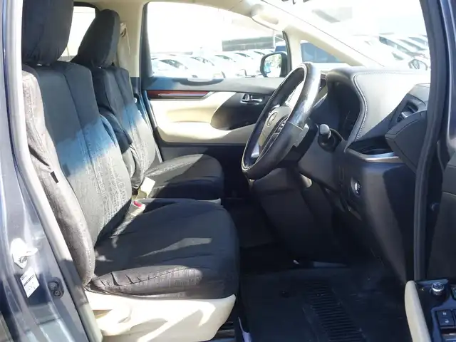 トヨタ アルファード X 山形県 2015(平27)年 8.7万km グレイッシュブルーマイカメタリック 純正フリップダウンモニター/純正SDナビ/　　【CD DVD BT フルセグ MSV】/バックカメラ/両側パワースライドドア/LEDオートヘッドライト/純正16インチアルミホイール/コーナーセンサー/ステアリングスイッチ/MTモード付AT/電動格納ウィンカーミラー/フォグランプ/純正フロアマット/ドアバイザ―/スマートキー×2/ETC
