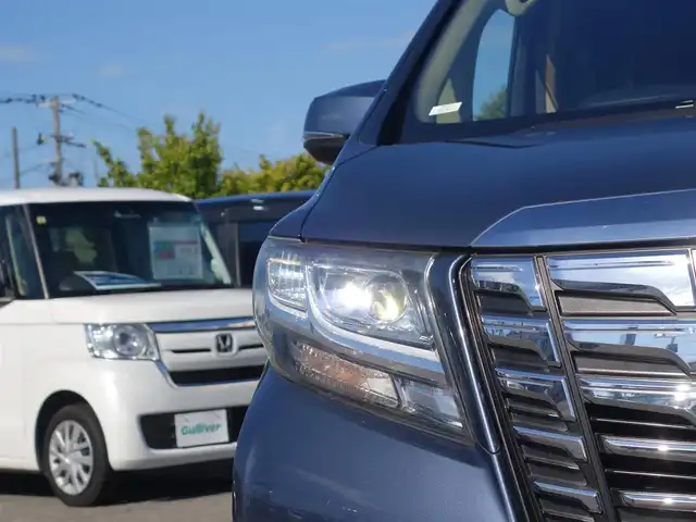 トヨタ アルファード X 山形県 2015(平27)年 8.7万km グレイッシュブルーマイカメタリック 純正フリップダウンモニター/純正SDナビ/　　【CD DVD BT フルセグ MSV】/バックカメラ/両側パワースライドドア/LEDオートヘッドライト/純正16インチアルミホイール/コーナーセンサー/ステアリングスイッチ/MTモード付AT/電動格納ウィンカーミラー/フォグランプ/純正フロアマット/ドアバイザ―/スマートキー×2/ETC