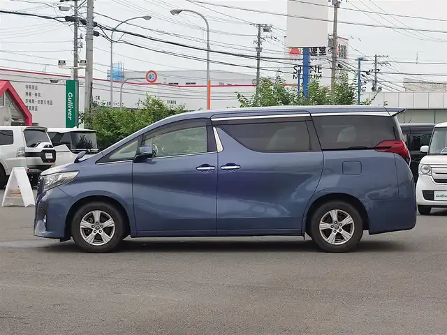 トヨタ アルファード X 山形県 2015(平27)年 8.7万km グレイッシュブルーマイカメタリック 純正フリップダウンモニター/純正SDナビ/　　【CD DVD BT フルセグ MSV】/バックカメラ/両側パワースライドドア/LEDオートヘッドライト/純正16インチアルミホイール/コーナーセンサー/ステアリングスイッチ/MTモード付AT/電動格納ウィンカーミラー/フォグランプ/純正フロアマット/ドアバイザ―/スマートキー×2/ETC