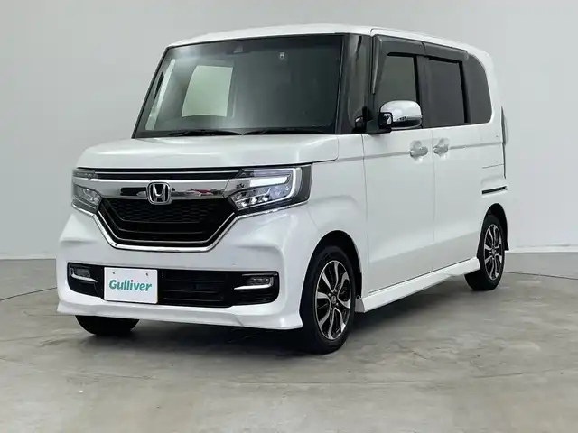 ホンダ Ｎ ＢＯＸ カスタム G L ホンダセンシング 新潟県 2019(令1)年 6.5万km プラチナホワイトパール ストラーダメモリナビ【CN-RE06D】/　TV/Bluetooth/CD/DVD/衝突被害軽減ブレーキ/レーンキープアシスト/後方コーナーセンサー/前席シートヒーター/片側パワースライドドア/ドライブレコーダー/ビルトインETC/バックモニター/アイドリングストップ/横滑り防止装置/LEDヘッドライト/オートマチックハイビーム/オートライト/禁煙車