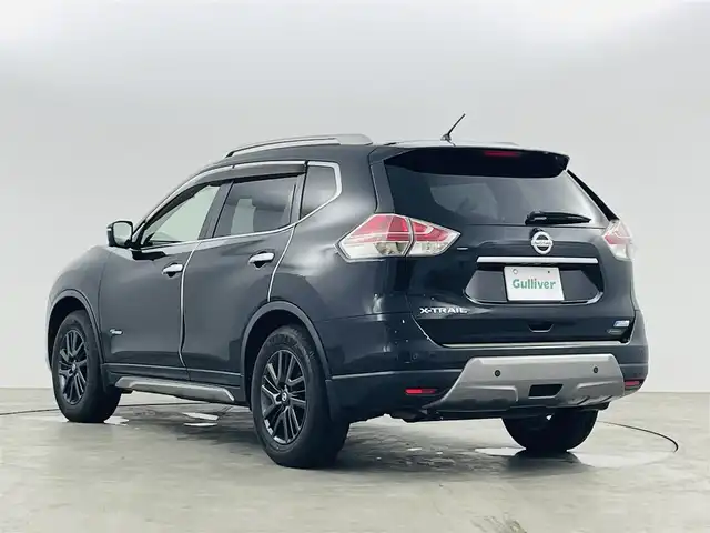 日産 エクストレイル ハイブリッド 20X ブラック エクストリーマーX ブレーキ 福島県 2015(平27)年 2.5万km ダイヤモンドブラック パートタイム4WD/エマージェンシーブレーキパッケージ/・エマージェンシーブレーキ/・踏み間違い衝突防止アシスト/・車線逸脱警報/・ブラインドスポットモニター/純正メモリナビ/型番:なし/【AM/FM/CD/DVD/BT/AUX/USB/フルセグTV】/アラウンドビューモニター/ETC/前後ドライブレコーダー/デジタルインナーミラー/パワーバックドア/クルーズコントロール/ダウンヒルアシストコントロール/プッシュスタート/・スマートキー/革巻きステアリング/・ステアリングスイッチ/・チルト式ステアリング/ルーフレール/LEDヘッドライト/・オートライト/・フォグランプ/冬タイヤ付き社外AW積込/・225/65/R17/ドアバイザー