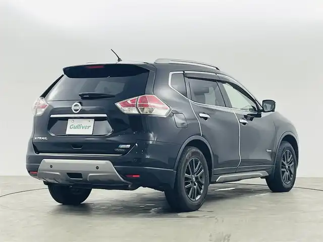 日産 エクストレイル ハイブリッド 20X ブラック エクストリーマーX ブレーキ 福島県 2015(平27)年 2.5万km ダイヤモンドブラック パートタイム4WD/エマージェンシーブレーキパッケージ/・エマージェンシーブレーキ/・踏み間違い衝突防止アシスト/・車線逸脱警報/・ブラインドスポットモニター/純正メモリナビ/型番:なし/【AM/FM/CD/DVD/BT/AUX/USB/フルセグTV】/アラウンドビューモニター/ETC/前後ドライブレコーダー/デジタルインナーミラー/パワーバックドア/クルーズコントロール/ダウンヒルアシストコントロール/プッシュスタート/・スマートキー/革巻きステアリング/・ステアリングスイッチ/・チルト式ステアリング/ルーフレール/LEDヘッドライト/・オートライト/・フォグランプ/冬タイヤ付き社外AW積込/・225/65/R17/ドアバイザー