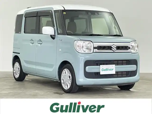 スズキ スペーシア HYBRID X 千葉県 2020(令2)年 7.9万km オフブルーメタリック/ホワイト2トーン スズキセーフティサポート/・衝突軽減ブレーキ/・レーンキープアシスト/・コーナーセンサー/・横滑り防止装置/社外7インチSDナビ/CD DVD BT フルセグ/両側パワースライドドア/D席シートヒーター/オートライト/ヘッドライトレベライザー/スリムサーキュレーター/プッシュスタート/スマートキー