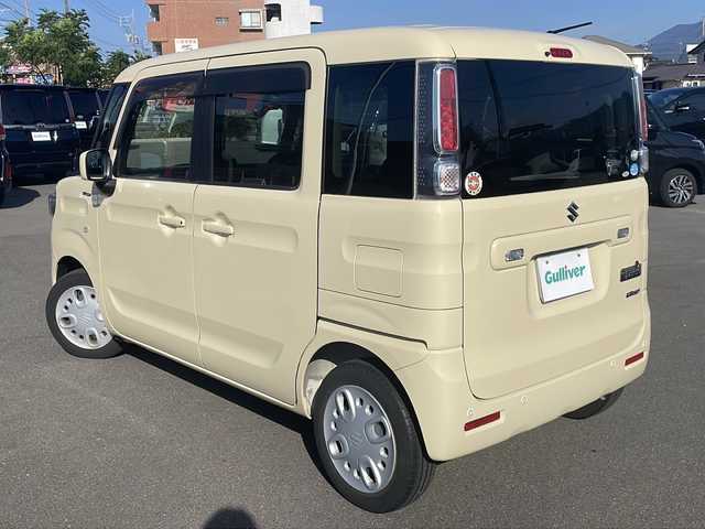 スズキ スペーシア HYBRID G 山口県 2018(平30)年 2.1万km シフォンアイボリーM ワンオーナー　/バックカメラ　/両側スライドドア　/Ｐａｎａｓｏｎｉｃ７型ナビ/AM/FM/CD/DVD/Bluetooth/iPod/スマートキー×２　/オートライト　/コーナーセンサー　/車線逸脱警報　/衝突被害軽減ブレーキ　/純正フロアマット/アイドリングストップ/ドアバイザー/取扱説明書/保証書