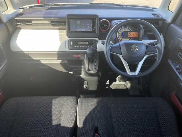 スズキ スペーシア HYBRID G 山口県 2018(平30)年 2.1万km シフォンアイボリーM ワンオーナー　/バックカメラ　/両側スライドドア　/Ｐａｎａｓｏｎｉｃ７型ナビ/AM/FM/CD/DVD/Bluetooth/iPod/スマートキー×２　/オートライト　/コーナーセンサー　/車線逸脱警報　/衝突被害軽減ブレーキ　/純正フロアマット/アイドリングストップ/ドアバイザー/取扱説明書/保証書