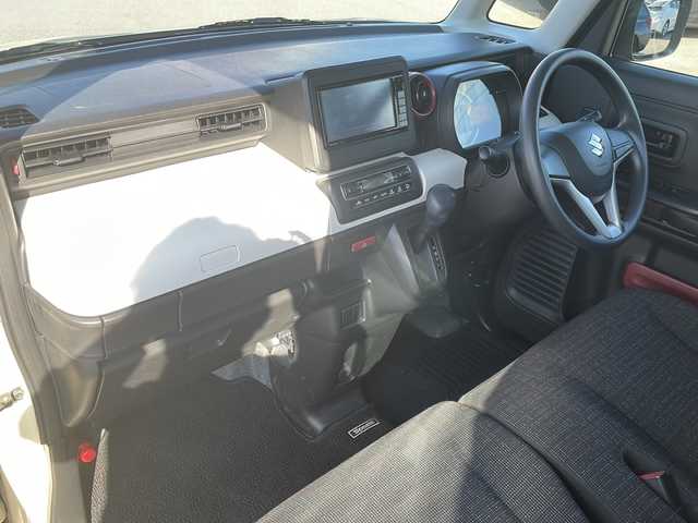 スズキ スペーシア HYBRID G 山口県 2018(平30)年 2.1万km シフォンアイボリーM ワンオーナー　/バックカメラ　/両側スライドドア　/Ｐａｎａｓｏｎｉｃ７型ナビ/AM/FM/CD/DVD/Bluetooth/iPod/スマートキー×２　/オートライト　/コーナーセンサー　/車線逸脱警報　/衝突被害軽減ブレーキ　/純正フロアマット/アイドリングストップ/ドアバイザー/取扱説明書/保証書