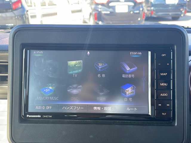 スズキ スペーシア HYBRID G 山口県 2018(平30)年 2.1万km シフォンアイボリーM ワンオーナー　/バックカメラ　/両側スライドドア　/Ｐａｎａｓｏｎｉｃ７型ナビ/AM/FM/CD/DVD/Bluetooth/iPod/スマートキー×２　/オートライト　/コーナーセンサー　/車線逸脱警報　/衝突被害軽減ブレーキ　/純正フロアマット/アイドリングストップ/ドアバイザー/取扱説明書/保証書