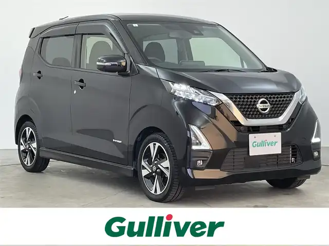 日産 デイズ ハイウェイスターG ターボ 大分県 2021(令3)年 4.2万km ブラック 純正ナビ/（フルセグ/Bluetooth/CD/DVD)/インテリジェントエマージェンシーブレーキ/アラウンドビューモニター/踏み間違い衝突防止アシスト/ハイビームアシスト/ステアリングスイッチ/純正アルミホイール/スマートキープッシュスタート/オートライト/LEDヘッドライト/電動格納ミラー