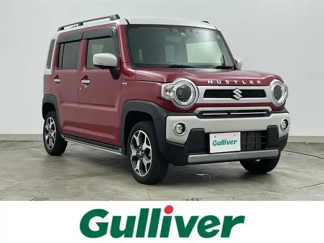 スズキ ハスラー Jスタイル Ⅱ 岡山県 2022(令4)年 1万km フェニックスレッドパール/ソフトベージュメタリック 純正９インチナビ/（CD/DVD/BT/USB/Carplay/フルセグ）/全方位カメラ/追従型クルーズコントロール/シートヒーター（運転席・助手席）/ＬＥＤヘッドライト/オートライト/オートハイビーム/LEDフォグランプ/ドライブレコーダー（前・後）/コーナーセンサー（後）/ルーフレール/純正フロアマット/純正15インチAW/踏み間違い防止/TVキャンセラー/ISOFIX/ステアリングスイッチ/チルトステアリング/シートリフター/シートバックテーブル/ウインカーミラー/ドアバイザー/取扱説明書/スマートキー×2