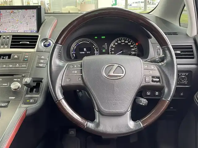 レクサス ＨＳ 250h バージョンI 宮城県 2013(平25)年 13.1万km ブラック /サンルーフ//赤レザーシート//純正HDDナビ//CD/DVD/BT/MSV/フルセグテレビ//シートヒーター/エアーシート//前席ポジションメモリー//クルーズコントロール//ビルトインETC//電動リアシェード//TEIN車高調//社外ドライブレコーダー前方//スマートキーx2/カードキー//純正18インチアルミホイール//社外17インチアルミスタッドレスタイヤ積込/(215/55R17)