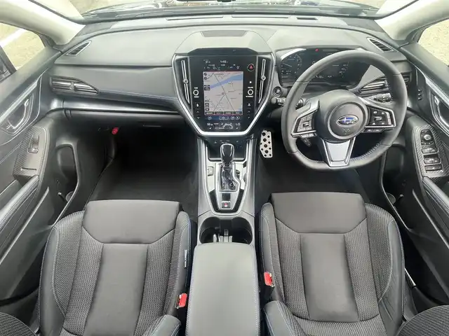 スバル レヴォーグ 1．8GT－H EX 愛媛県 2021(令3)年 7.2万km クリスタルブラックシリカ 登録時走行距離：71700km/メーカーOP純正ナビ/AM/FM/フルセグTV/ビルトインETC/バックサイドカメラ/電子ミラー/パドルシフト/追従クルコン/レーンキープアシスト/パーキングアシスト/衝突軽減システム/横滑り防止装置/電動リアゲート/エアロ/シートメモリー/LEDヘッドライト/オートライト/エンジンスタートボタン/スマートキー/純正アルミホイール