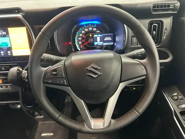 スズキ ハスラー Jスタイル 鹿児島県 2021(令3)年 3.9万km デニムブルー ガンメタリック 2トーン 禁煙車　/全方位カメラ　/スズキセーフティサポート/・衝突被害軽減ブレーキ/・車線逸脱警報/・車線逸脱抑制機能/・オートマチックハイビーム/後方コーナーセンサー/純正9インチナビ/・フルセグＴＶ/・Bluetooth/・AppleCarPlay/・AndroidAuto/前席シートヒーター　/純正アルミホイール　/純正フロアマット　/ＥＴＣ　/スマートキー