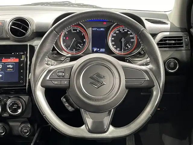 スズキ スイフト HYBRID RS 愛知県 2017(平29)年 5.9万km スーパーブラックパール 純正ナビ/（Bluetooth/AM/FM/フルセグTV/Carplay/CD/DVD）/アラウンドビューモニター/シートヒーター/LEDヘッドライト/ETC/ドライブレコーダー/プッシュスタートボタン/アイドリングストップ/スマートキー/スペアキー1本/純正16インチAW/純正フロアマット