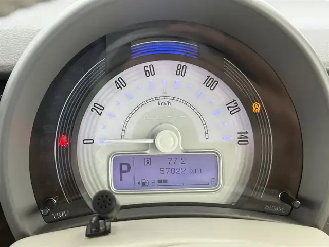 スズキ ラパン モード 福島県 2019(平31)年 5.7万km ノクターンブルーパール/ホワイト 2トーンルーフ 純正ＳＤナビ　/(フルセグＴＶ/ＤＶＤ/ＣＤ/ＢＴ) /シートヒーター　　/衝突軽減システム　/横滑り防止装置　/純正LEDヘッドライト　/純正フロアマット　/ドアバイザー　/スマートキー　/ＡＡＣ　/アイドリングストップ