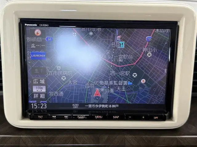 スズキ ラパン モード 福島県 2019(平31)年 5.7万km ノクターンブルーパール/ホワイト 2トーンルーフ 純正ＳＤナビ　/(フルセグＴＶ/ＤＶＤ/ＣＤ/ＢＴ) /シートヒーター　　/衝突軽減システム　/横滑り防止装置　/純正LEDヘッドライト　/純正フロアマット　/ドアバイザー　/スマートキー　/ＡＡＣ　/アイドリングストップ