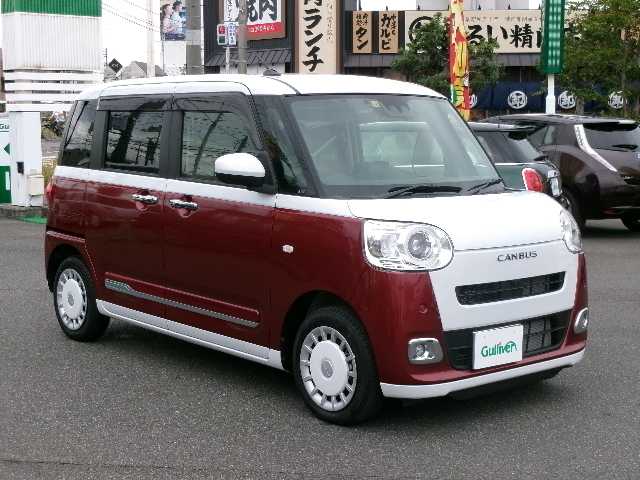 ダイハツ ムーヴ キャンバス ストライプス G 岡山県 2022(令4)年 0.7万km シャイニングホワイトパール/ファイアークォーツレッドメタリック 【 Smart Assist 】/ワンオーナー/純正9インチディスプレイオーディオ/フルセグテレビ/フロント・サイド・バックカメラ/パノラマモニター/Bluetooth/USB/HDMI/両側パワースライドドア/オートライト/フロントソナー・リアソナー/シートヒーター（前席）/スマートキー2個/ETC/純正LED/純正フロアマット/スマートキー2個