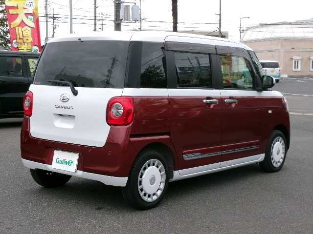 ダイハツ ムーヴ キャンバス ストライプス G 岡山県 2022(令4)年 0.7万km シャイニングホワイトパール/ファイアークォーツレッドメタリック 【 Smart Assist 】/ワンオーナー/純正9インチディスプレイオーディオ/フルセグテレビ/フロント・サイド・バックカメラ/パノラマモニター/Bluetooth/USB/HDMI/両側パワースライドドア/オートライト/フロントソナー・リアソナー/シートヒーター（前席）/スマートキー2個/ETC/純正LED/純正フロアマット/スマートキー2個