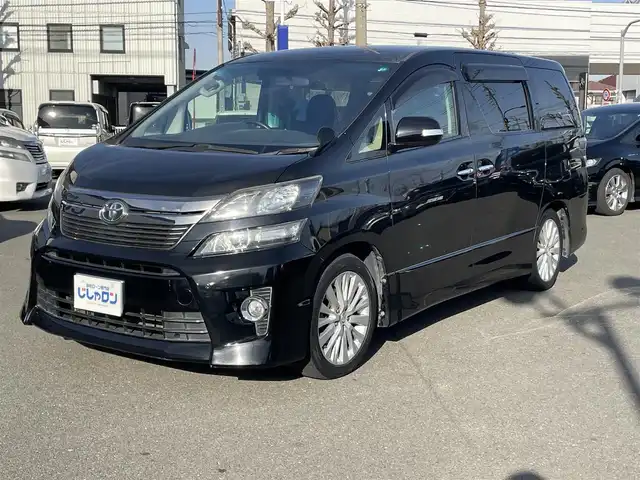 トヨタ ヴェルファイア 2．4Z 東京都 2013(平25)年 10.9万km ブラック (株)IDOMが運営する【じしゃロン昭島店】の自社ローン対象車両になります。こちらは現金ご利用時の価格です。自社ローンご希望の方は別途その旨お申付け下さい。					純正8型HDDナビ（NHZN-X62G）/・Bluetooth接続/・フルセグTV/・HDDミュージックサーバー/・CD/DVD/・AM/FM/純正11型後席用モニター（V11T-R62C）/両側電動スライドドア/クリアランスソナー/純正18インチアルミホイール/ビルトインETC/nanoe/オットマン/ステアリングリモコン/純正フロアマット/純正ドアバイザー/３列シート/MTモード付AT/ウォークスルー(2列目)/プッシュスタート/スマートキー