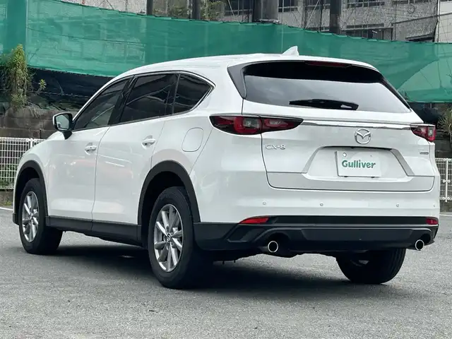 マツダ ＣＸ－８ XD スマートエディション 愛知県 2023(令5)年 2.6万km ロジウムホワイトプレミアムメタリック ワンオーナー/フルセグテレビ/バックカメラ/アラウンドビュー/Bluetooth/アイドリングストップ/ウィンカーミラー/クルーズコントロール/プッシュスタート/パワーバックドア/ETC/衝突軽減ブレーキ/パワーバックドア/置くだけ充電