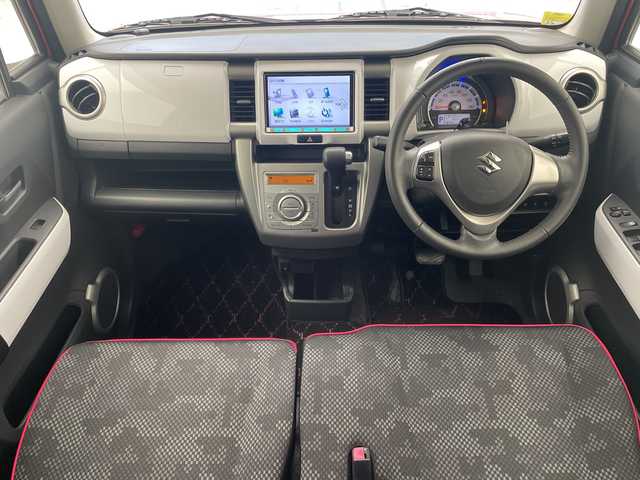 スズキ ハスラー X 沖縄県 2017(平29)年 6.5万km キャンディピンクメタリック/ホワイト2トーンルーフ 純正８インチナビ/　(ＣＤ　ＤＶＤ　フルセグＴＶ　Ｂｌｕｅｔｏｏｔｈ)/バックカメラ/デュアルカメラブレーキサポート/前席シートヒーター/アイドリングストップ/オートライト/純正アルミホイール/純正ドアバイザー/社外フロアマット/プッシュスタート/スマートキー/スペアキー有り