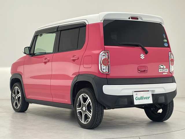 スズキ ハスラー X 沖縄県 2017(平29)年 6.5万km キャンディピンクメタリック/ホワイト2トーンルーフ 純正８インチナビ/　(ＣＤ　ＤＶＤ　フルセグＴＶ　Ｂｌｕｅｔｏｏｔｈ)/バックカメラ/デュアルカメラブレーキサポート/前席シートヒーター/アイドリングストップ/オートライト/純正アルミホイール/純正ドアバイザー/社外フロアマット/プッシュスタート/スマートキー/スペアキー有り