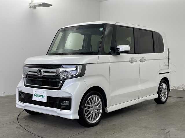 ホンダ Ｎ ＢＯＸ カスタム L ターボ 兵庫県 2021(令3)年 7.3万km プラチナホワイトパール ・社外ナビ/CD/DVD/BT/TV/・バックカメラ/・ホンダセンシング/・衝突軽減ブレーキ/・レーンキープアシスト/・レーダークルーズコントロール/・アイドリングストップ/・後方コーナーセンサー/・前方ドラブレコーダー/・両側パワースライドドア/・LEDオートライト/・オートマチックハイビーム/・パドルシフト/・ステアリングリモコン/・ETC/・純正１５インチアルミホイール/・スマートキー/・プラズマクラスター/・プッシュスタート/・w＋サイドエアバッグ/・カーテンエアバッグ