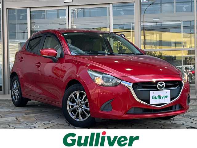 マツダ デミオ 13Sテーラードブラウン 静岡県 2017(平29)年 3.6万km ソウルレッドプレミアムメタリック 専用インテリア/【主要装備】/純正ナビ　/ステアリングスイッチ　/ヘッドアップディスプレイ　/シートヒーター　/ドライブレコーダー　/スマートシティブレーキサポート　/スマートキー　/プッシュスタート　/スペアキー有り　/オートライト　/ＥＴＣ/純正15インチアルミ