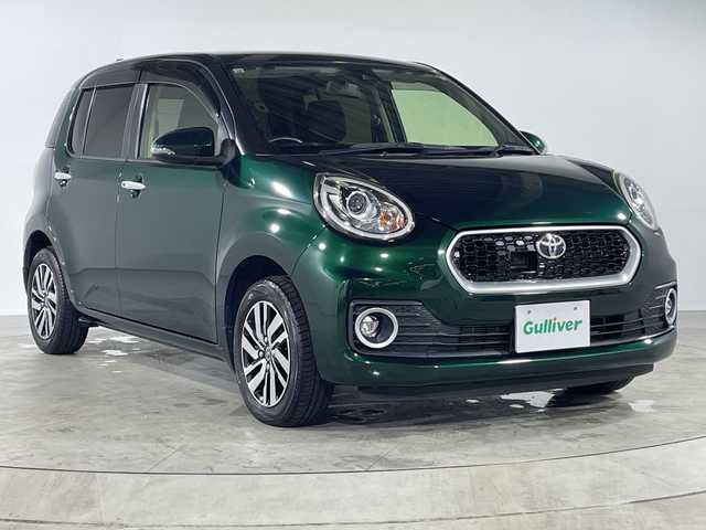 トヨタ パッソ モーダ　Gパッケージ 福岡県 2017(平29)年 7.5万km ブラックマイカメタリック/ダークエメラルドマイカ 2トーン 純正SDナビ/バックカメラ/フルセグテレビ/プッシュスタート/オートライト/ベンチシート/純正14インチアルミホイール/衝突軽減ブレーキ/純正LEDヘッドライト