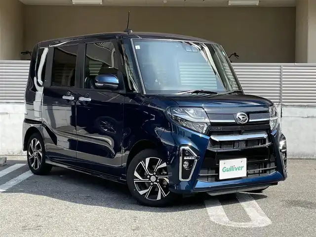 ダイハツ タント カスタム X 大阪府 2021(令3)年 2.5万km レーザーブルークリスタルシャイン スマートアシスト/・衝突被害軽減システム/・車線逸脱警報・防止システム/・コーナーセンサー/・先行車発進お知らせ/・標識認識機能/・ふらつき警報/・レーンキープコントロール/純正ナビ(NMZK-W710)/AM/FM/TV/CD/DVD/Bluetooth/充電USB×2/バックカメラ/前席シートヒーター /ETC/ドライブレコーダー/オートマチックハイビーム/ワンオーナー/両側パワースライドドア/カーテンエアバック/パワーモードインジケーター/盗難防止装置/横滑り防止装置/アイドリングストップ/ロングスライドシート/純正フロアマット/ステアリングスイッチ/フォグランプ/電動格納ミラー