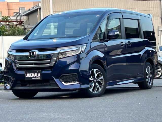 ホンダ ステップワゴン スパーダ ホンダセンシング 静岡県 2018(平30)年 8.3万km オブシダンブルーパール 法人ワンオーナー /衝突軽減ブレーキACC/レーンアシスト /純正インターナビBluetooth/全方位カメラ/両側パワースライドドア/LEDヘッドライト/ドライブレコーダー/スマートキーx2/ETC